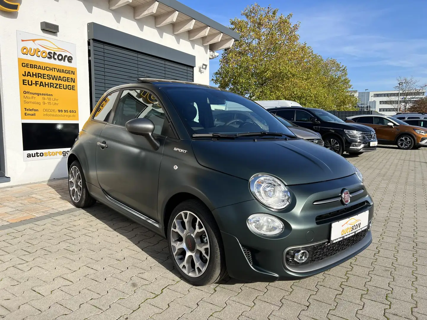 Fiat 500 500 1.0 Hybrid Sport *Panorama, Navi, PDC Zöld - 2