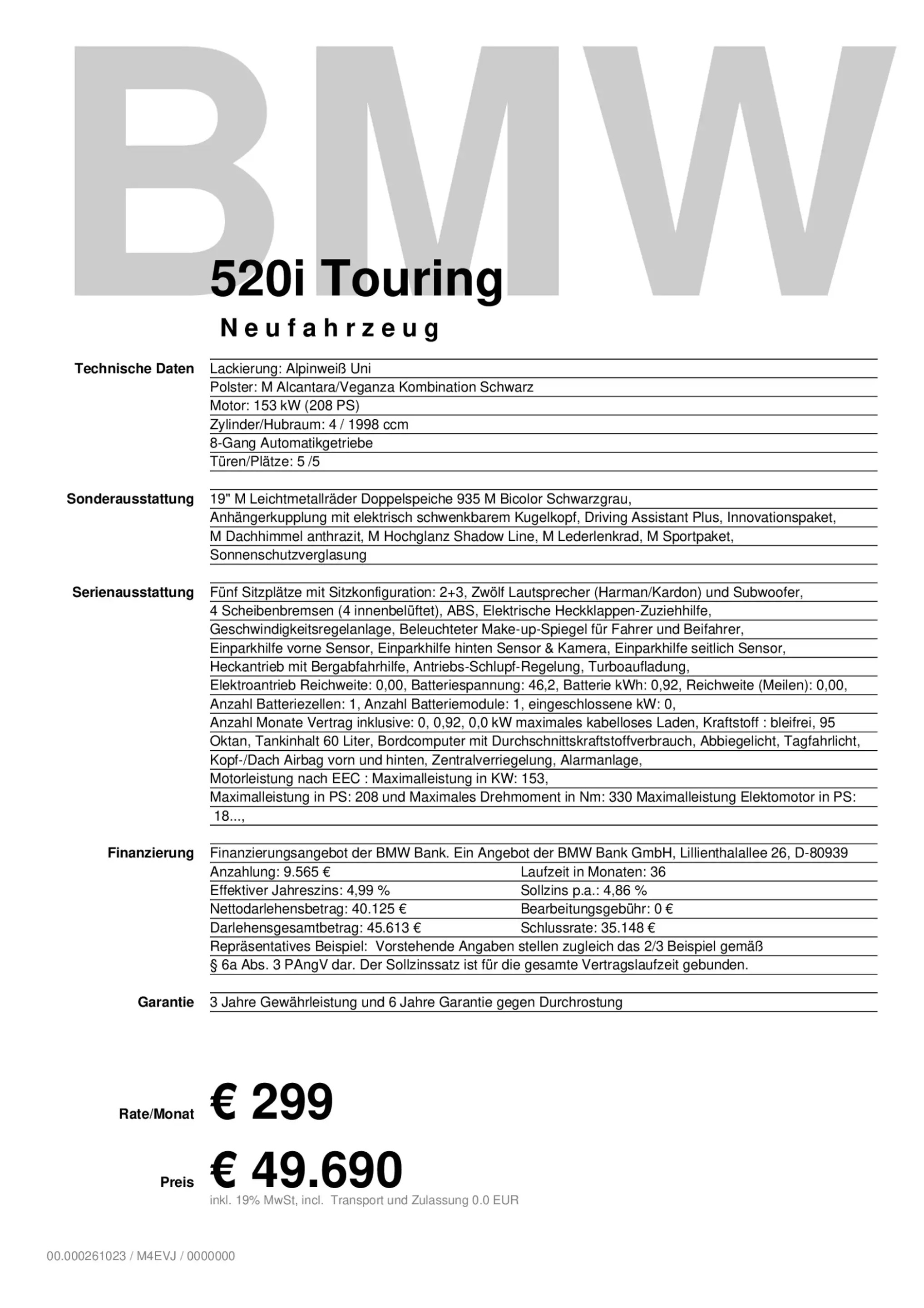 BMW 520 i Touring M Sportpaket+AHK+ACC+Alarm+Harman — photo 4