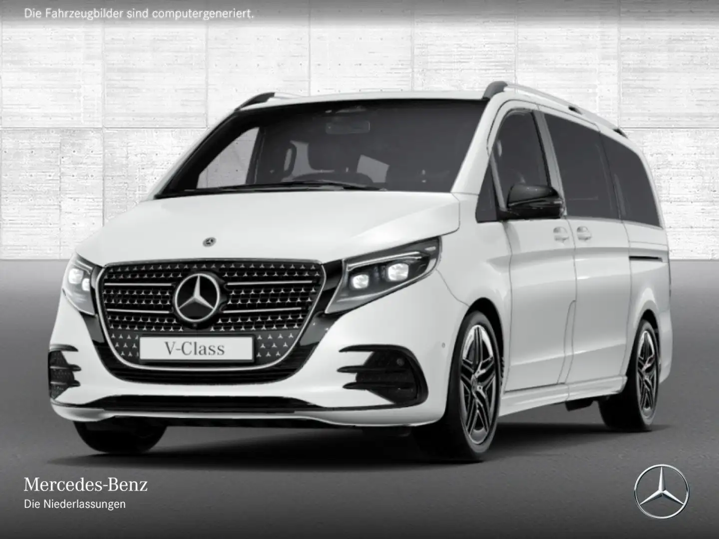 Mercedes-Benz V 300 d Lang AVANTGARDE+AMG+9G+AHK+StandHZ+Navi Weiß - 2