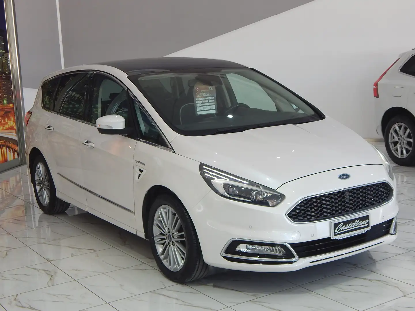 Ford S-Max 2.0 TDCI Vignale 7P. TETTO-NAVI-PELLE-PARK-LED Bianco - 2