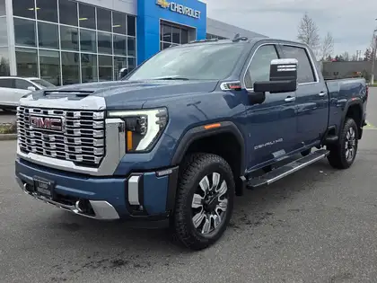 Blue 2026 GMC Sierra 3500HD Denali Crew Cab 4WD Pickup Truck Four-Wheel Drive Automatic