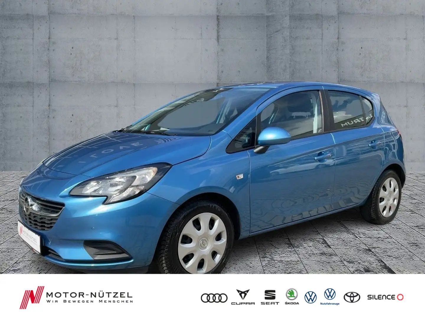 Opel Corsa E 1.4 EDITION KLIMA+NAVI+SHZ+2xPDC+ZVmitFB Blau - 1