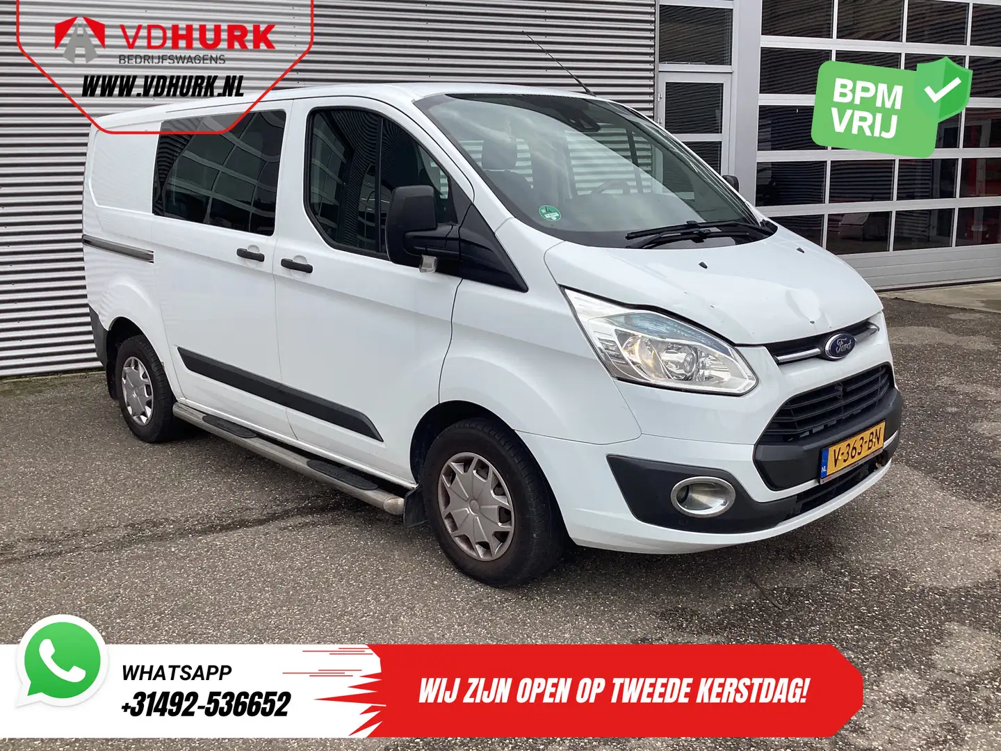 Ford Transit Custom 2.2 TDCI Trend Dubbel Cabine EXPORT Cruise/ Camera Blanc - 1