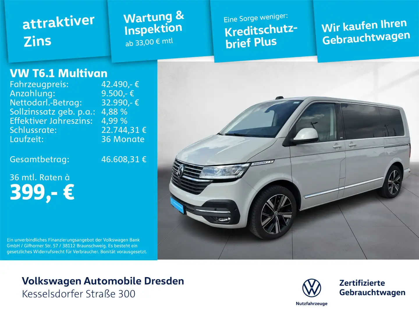 Volkswagen T6.1 Multivan 2.0 TDI DSG AHZV Navi LED Kamera Gris - 1