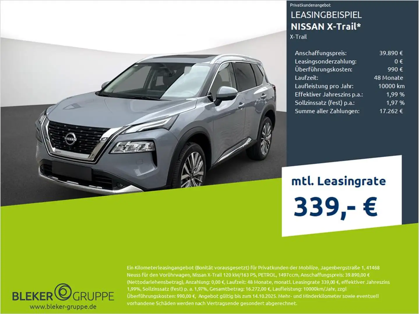 Nissan X-Trail X-Trail Tekna 1.5 VC-T MHEV 4x2 Grau - 1