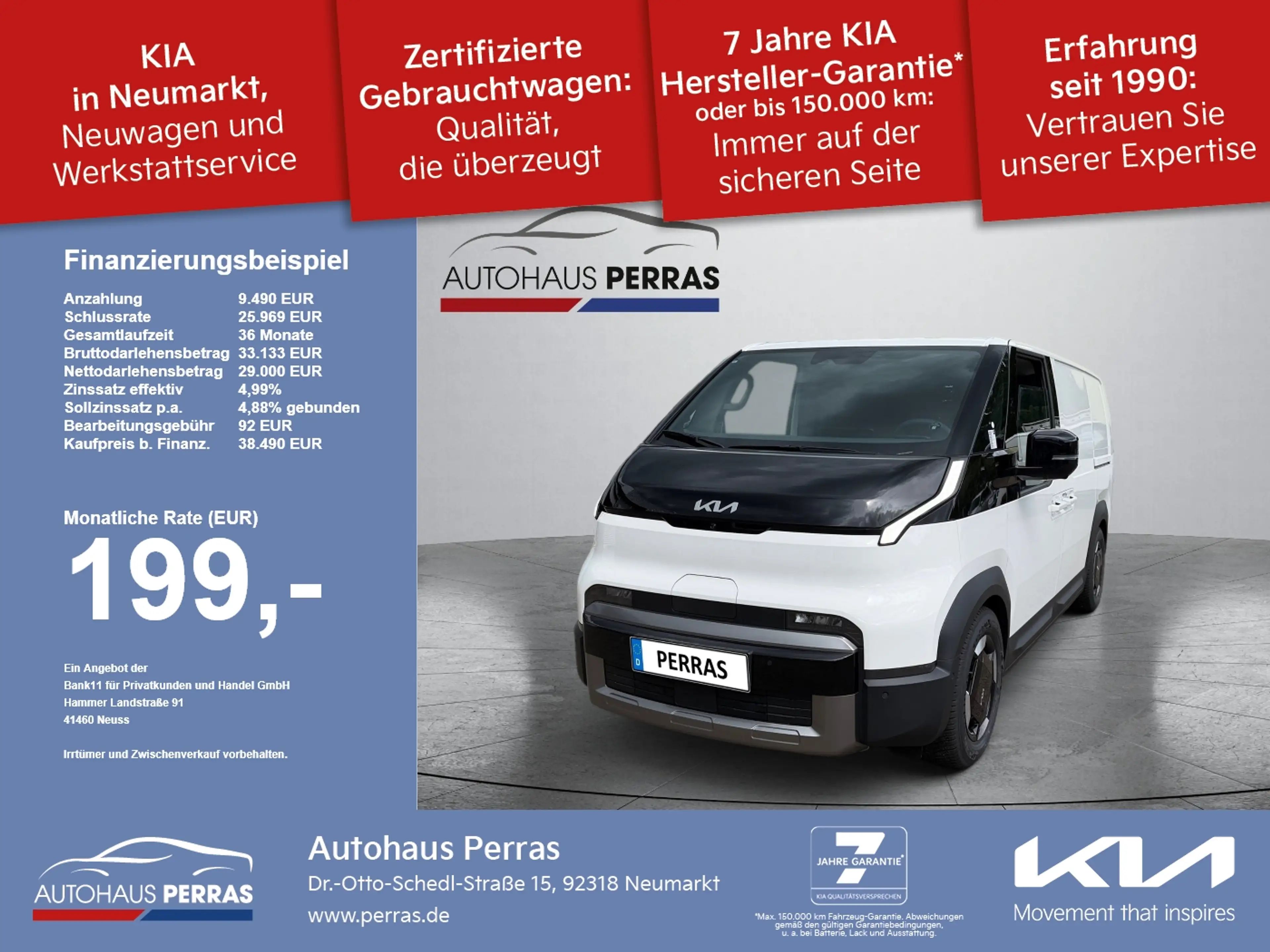 Kia PV5 Cargo L2H1 4T 71.2 ELITE ACC+SHZ+360+Kam.+LM