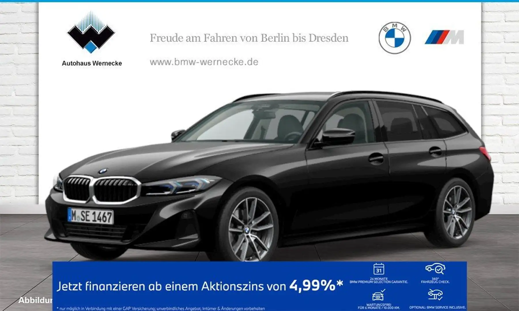 BMW 320 i Touring DAB LED Tempomat Parkassistent AHK Schwarz - 1