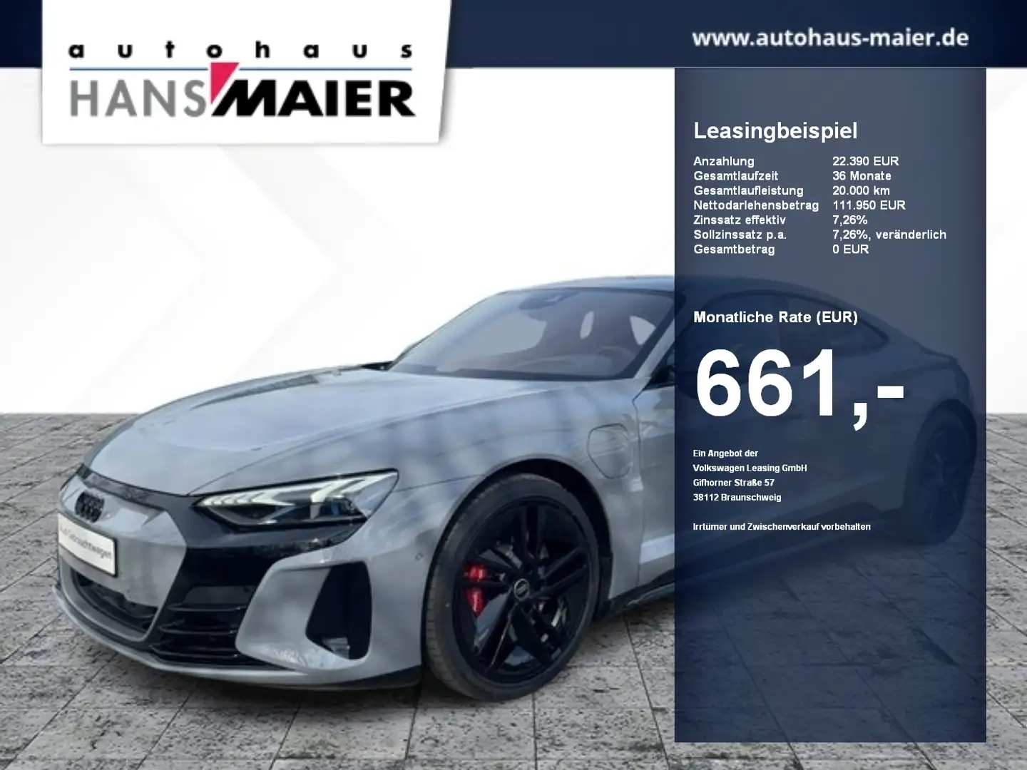 Audi RS e-tron GT quattro Navi+ B&O Luft Laser Pano Grijs - 1