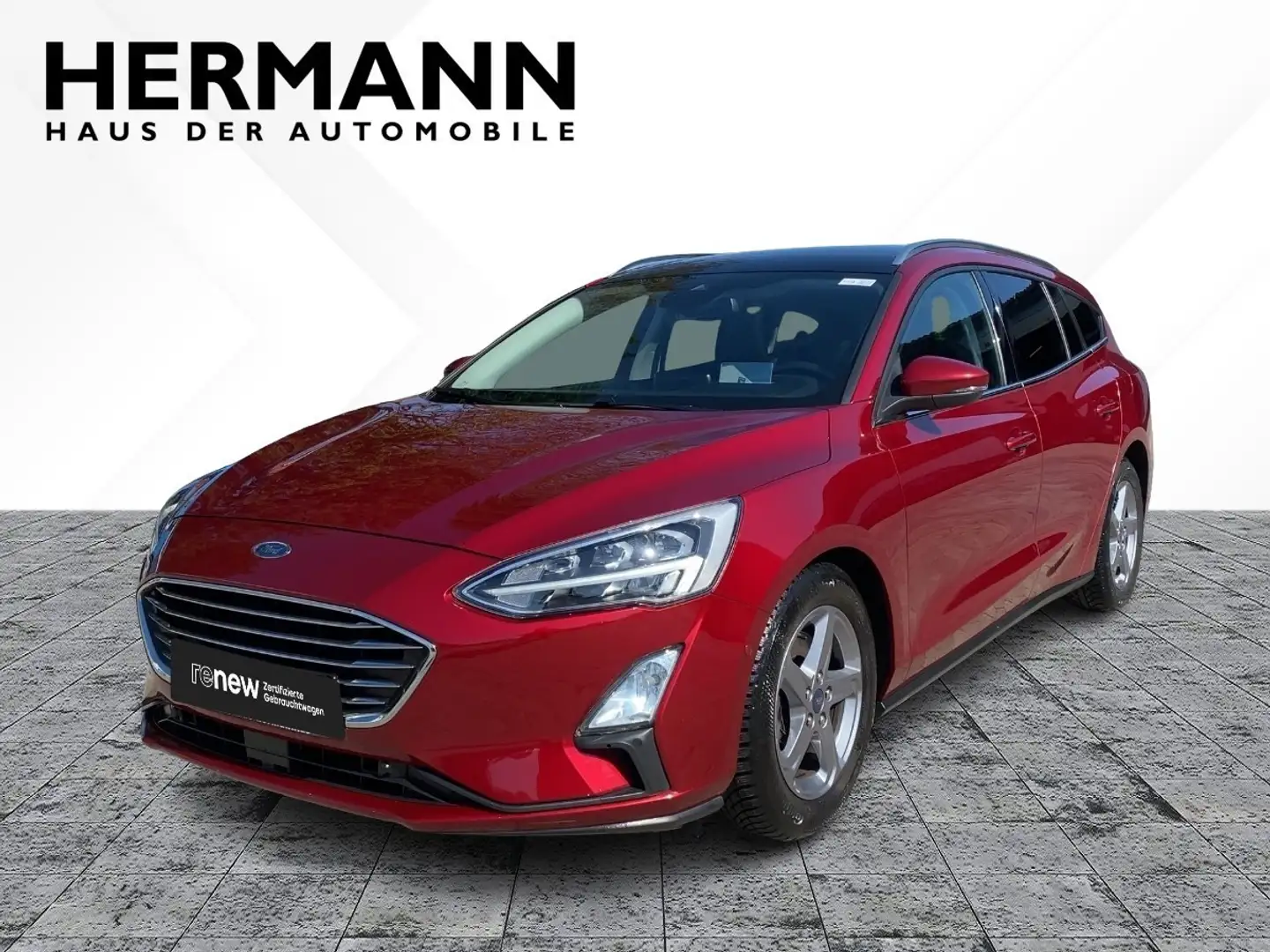 Ford Focus Turnier 1.0 EcoBoost Titanium *LED*NAVI*LM Rood - 1