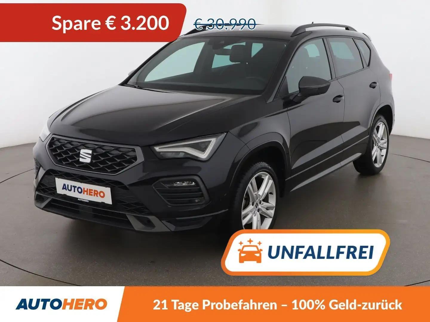 SEAT Ateca 1.5 TSI ACT FR Aut. *ACC*LED*NAVI*SPUR*CAM*AHK* Noir - 1