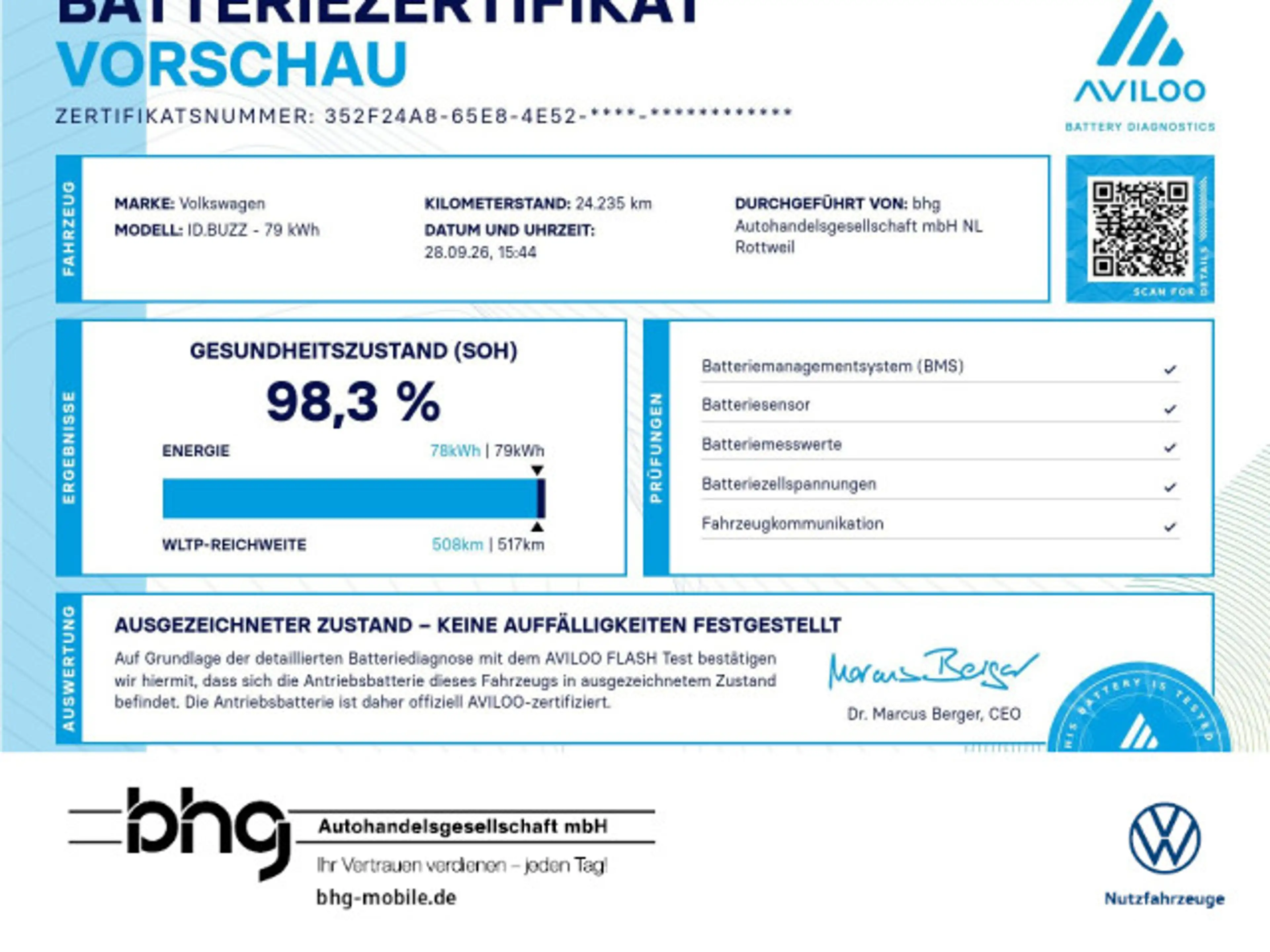 Volkswagen ID. Buzz Pro Keyless ACC Kamera Assist