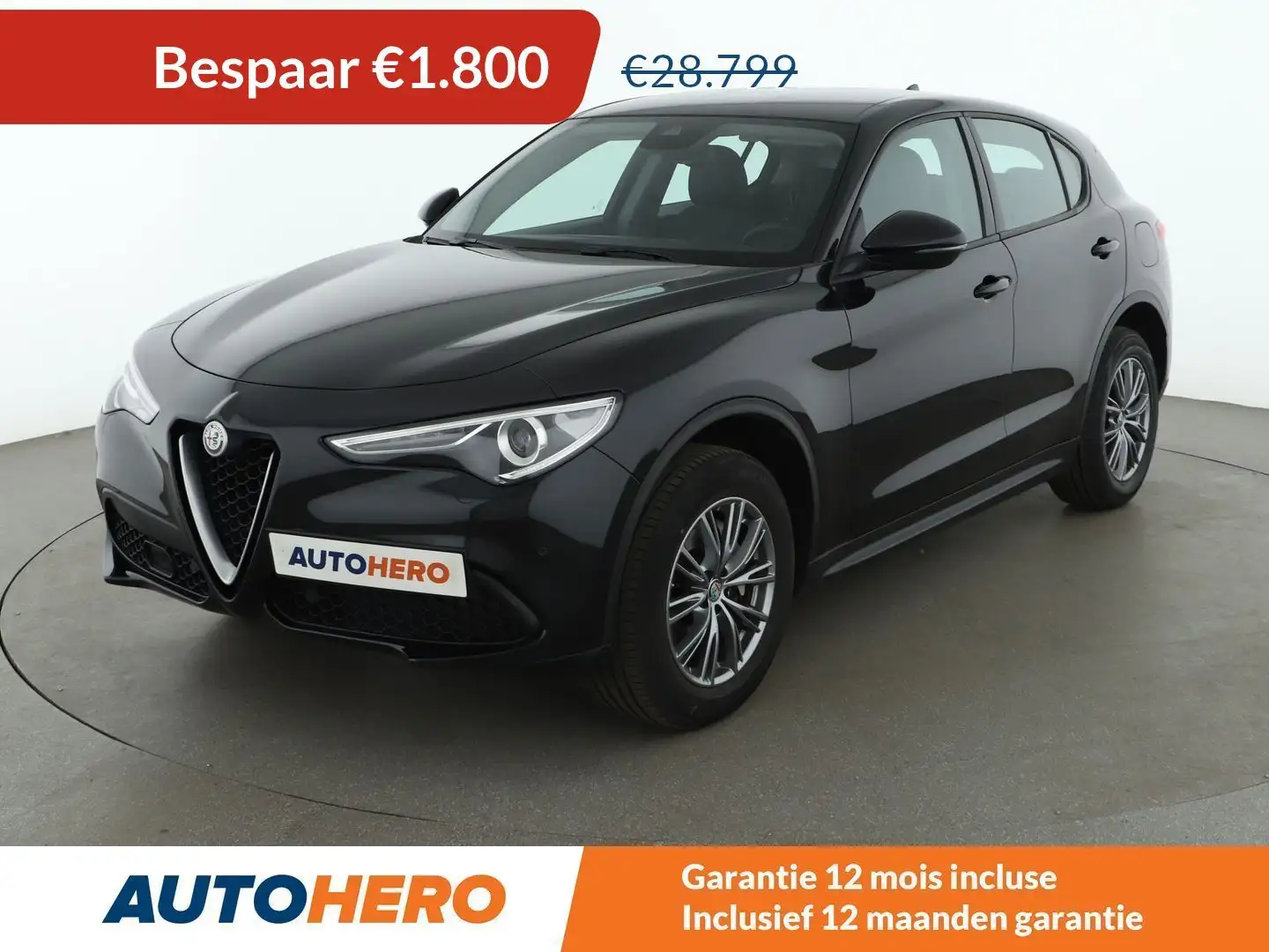 Alfa Romeo Stelvio 2.0 Turbo Super Q4 Zwart - 1