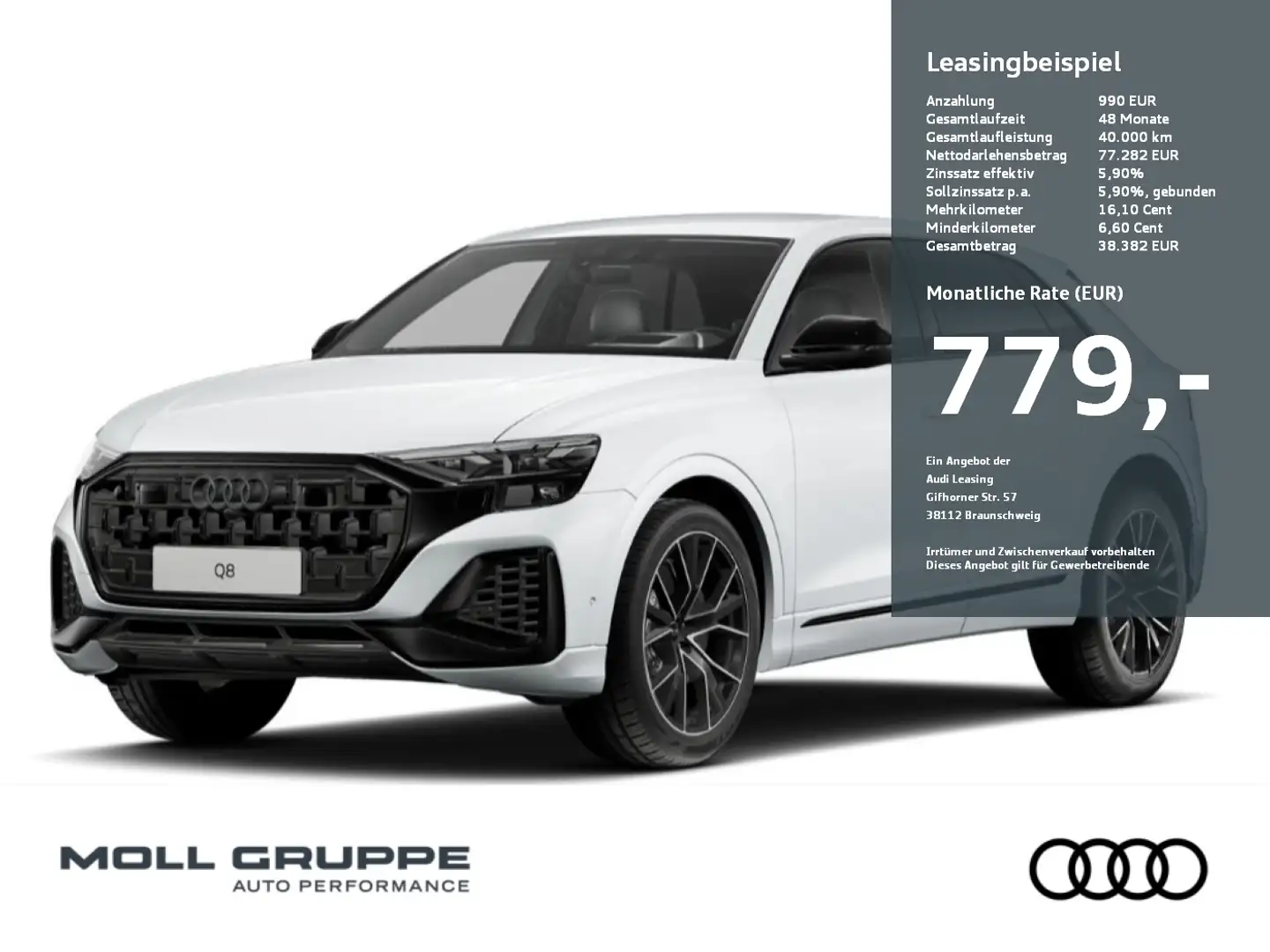 Audi Q8 SUV 55 TFSI e quattro 290(394)  tiptronic LM Weiß - 1