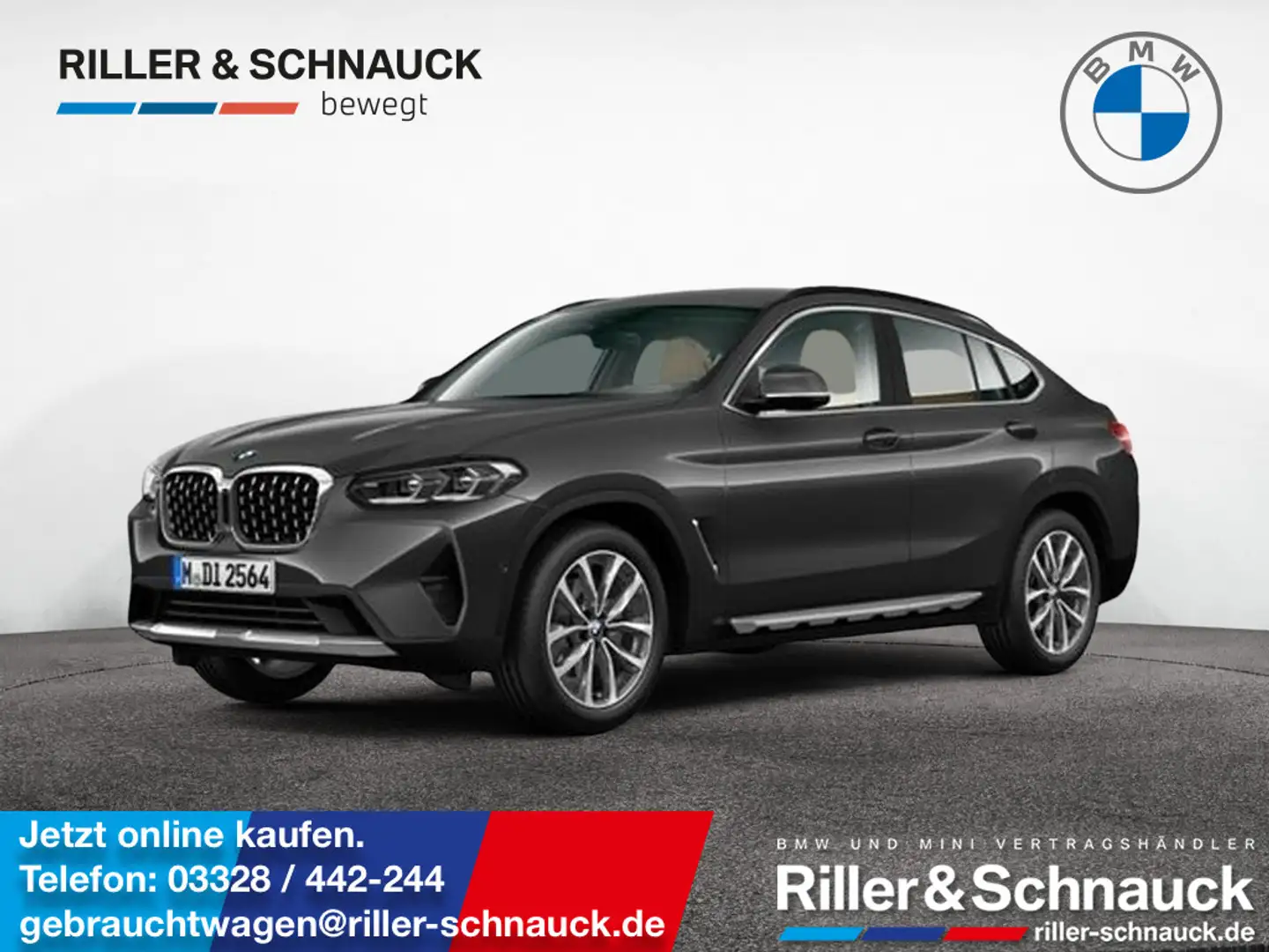 BMW X4 xDrive20d AHK+HUD+LED+NAVI+SHZG Grau - 1