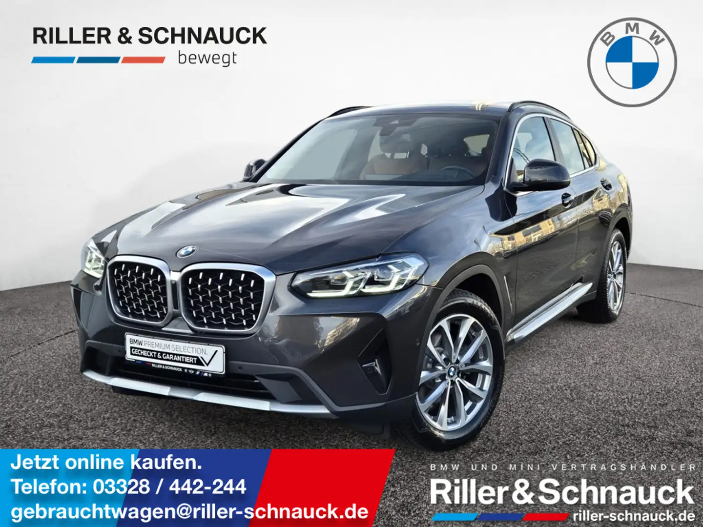 BMW X4 xDrive20d AHK+HUD+LED+NAVI+SHZG Grijs - 1