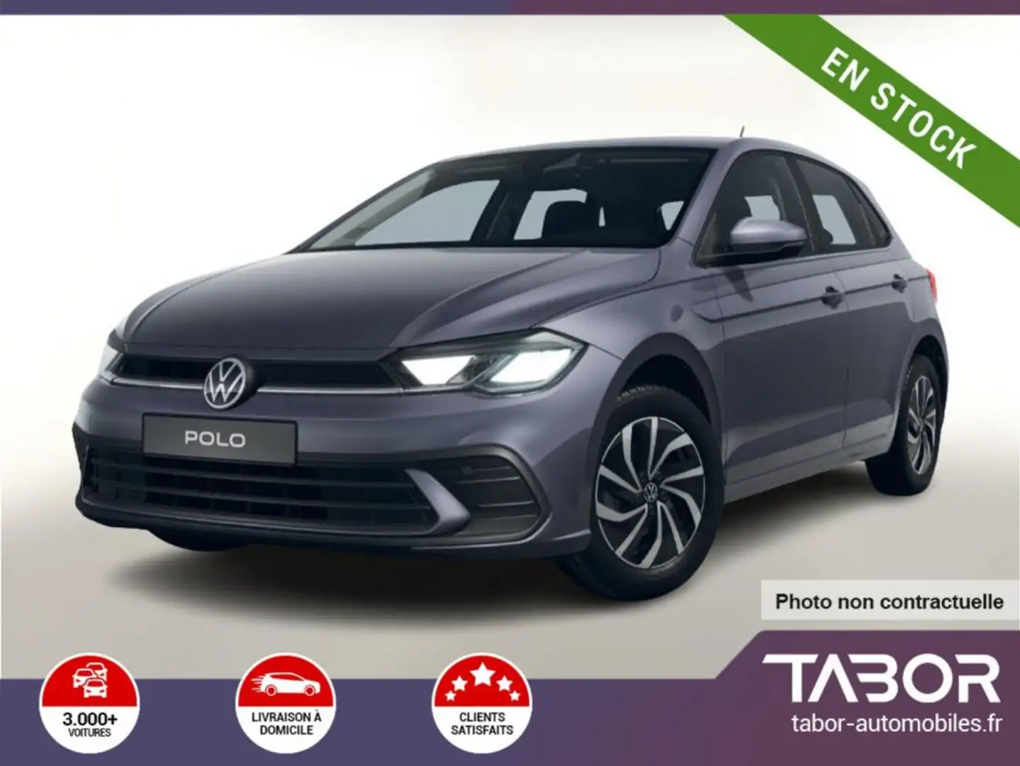 Volkswagen Polo 1.0 TSI 80 LED 15p Reg AppC PDC Gris - 1