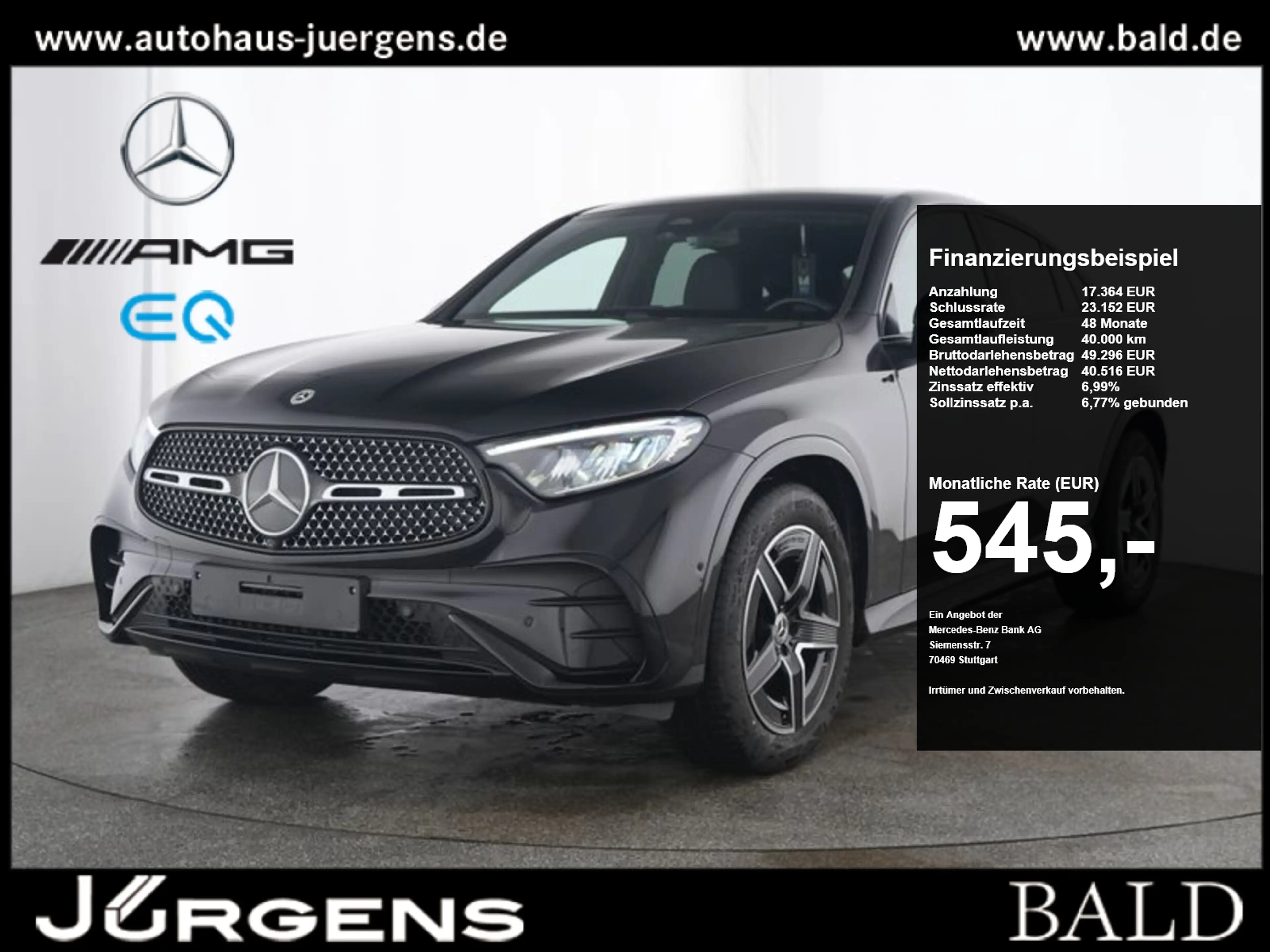 Mercedes-Benz GLC 300 4M Coupé AMG/Edition/Pano/AHK/Burm/Night