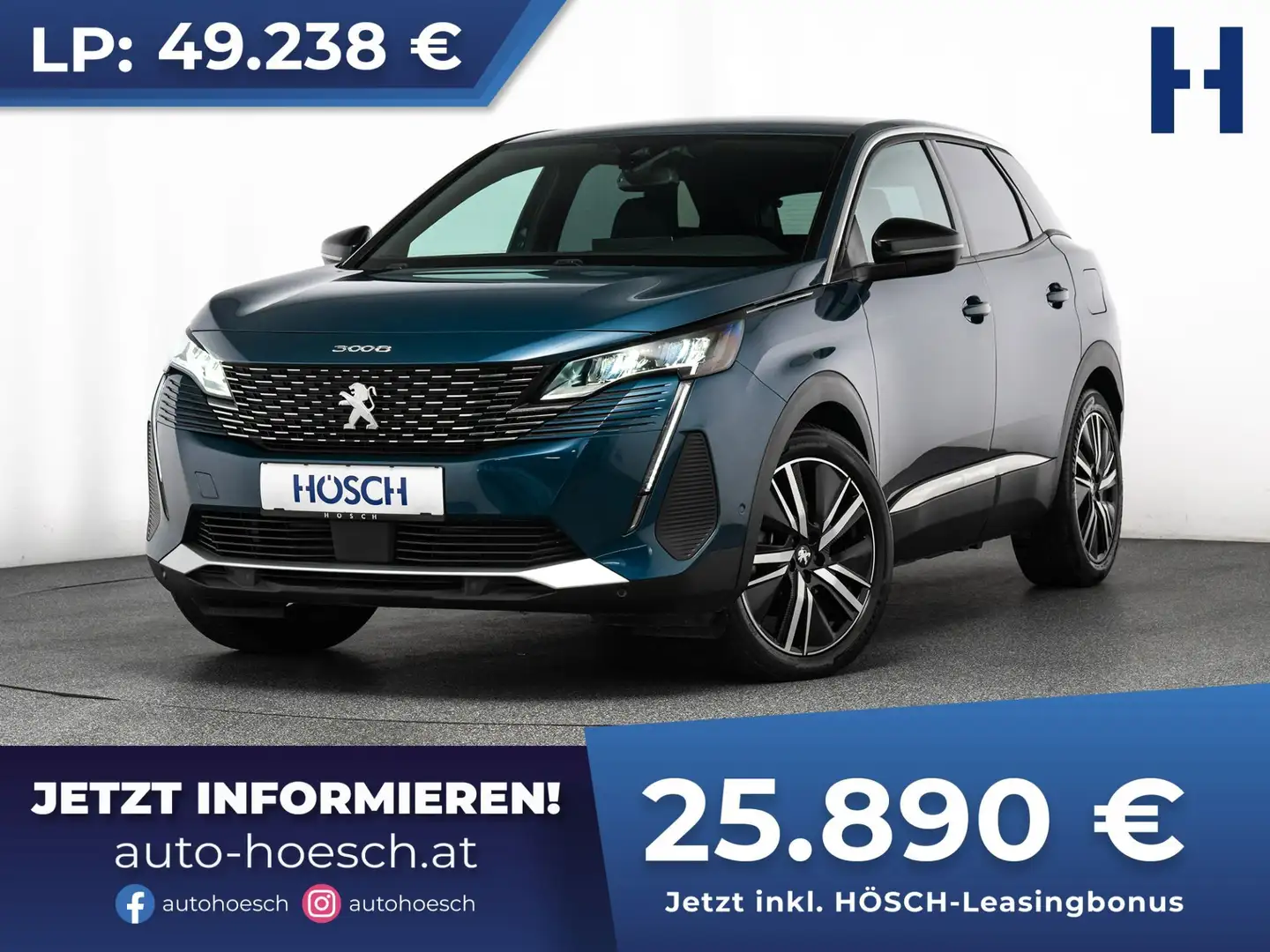 Peugeot 3008 SUV Plug-In Hybrid 180 Allure SCHNÄPPCHEN -47% Blau - 1