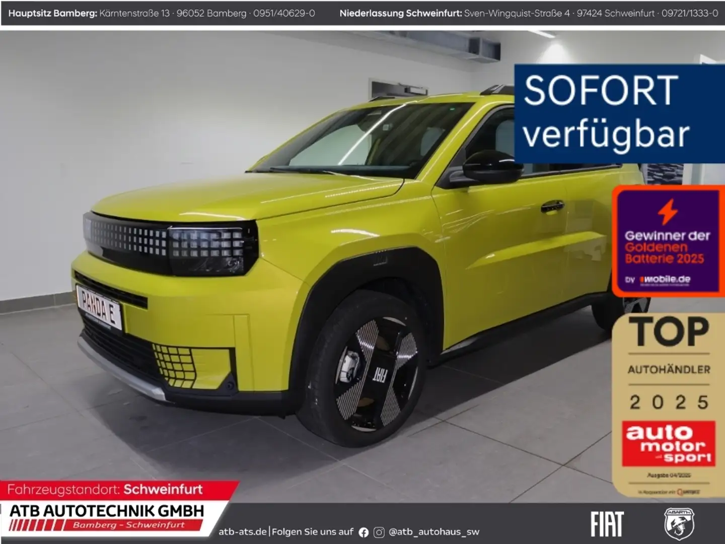 Fiat Grande Panda Elektro 44kWh Batterie La Prima Winterpaket Gelb - 1