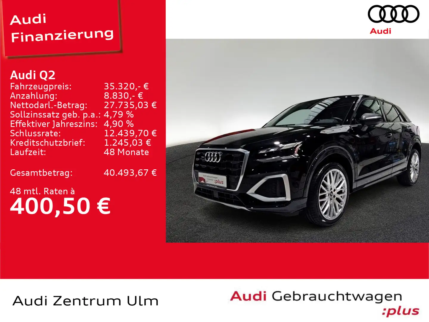 Audi Q2 advanced 40 TFSI qu 19 AHK PANO STHZ 5J.GAR. Schwarz - 1