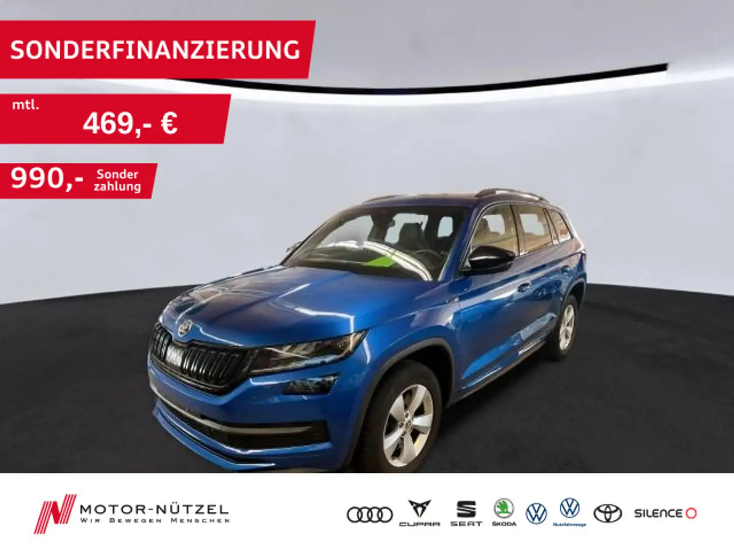 Skoda Kodiaq 2.0 TSI 4x4 DSG SPORTLINE NAVI+AHK+STDHZG Blau - 1
