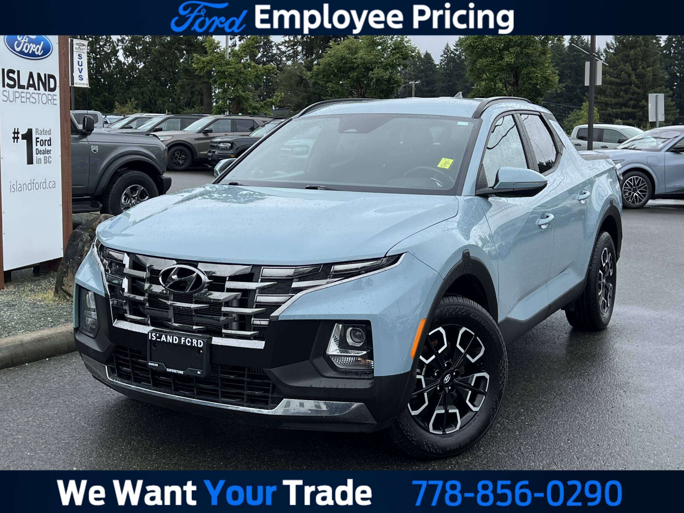 Blue 2024 Hyundai Santa Cruz Pickup Truck Automatic