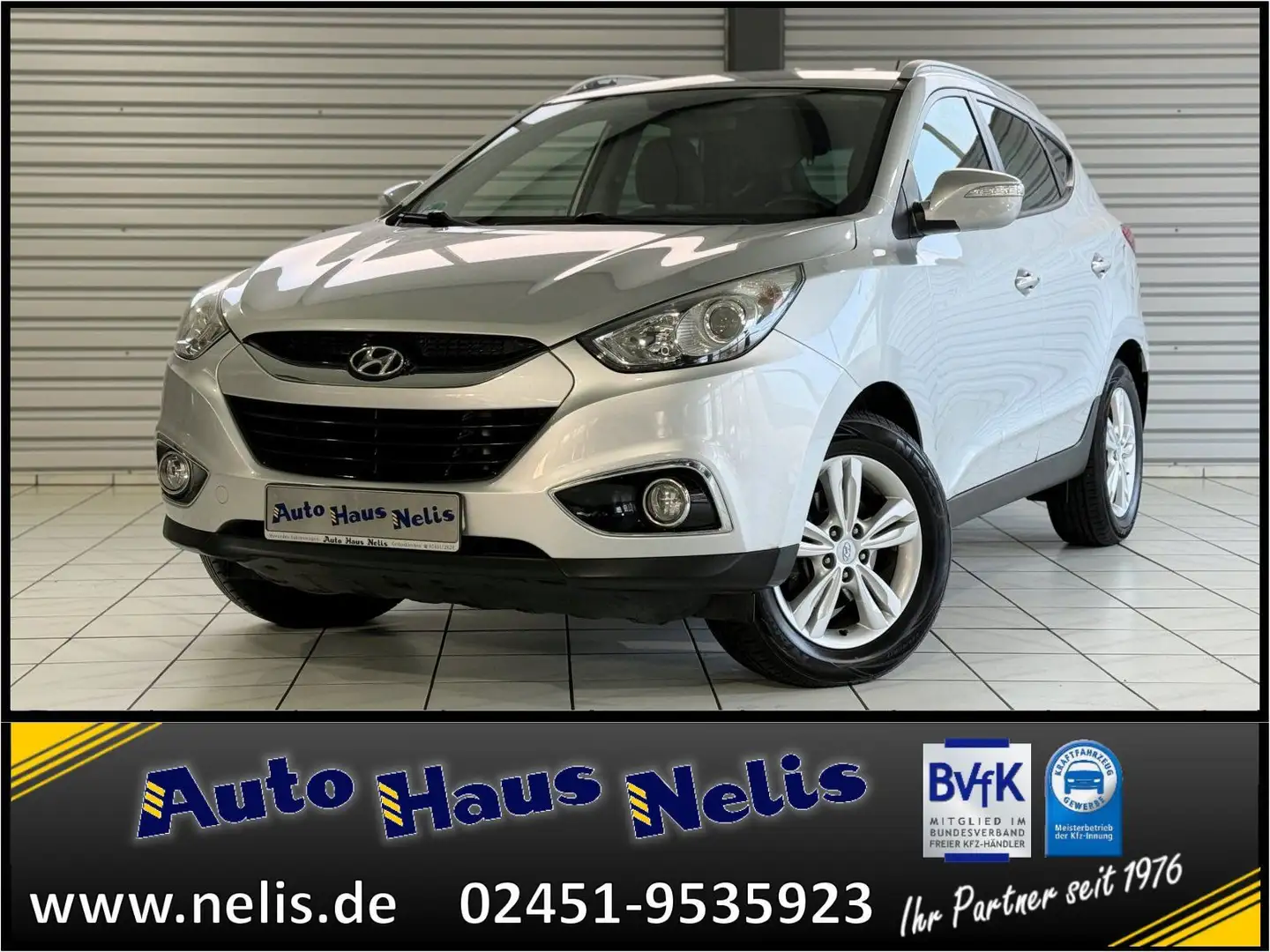Hyundai iX35 2.0 CRDi Style Teilleder Smart-Key PDC Sitz Zilver - 1