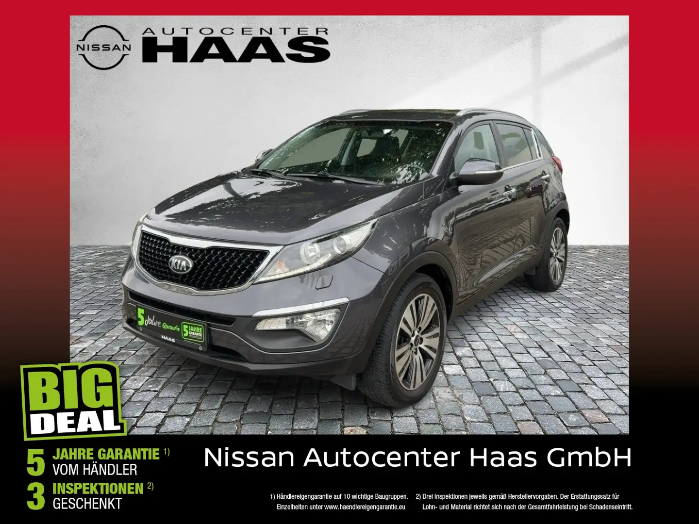 Kia Sportage 2.0 CRDi Spirit 1.Hand*TOP Zustand Grau - 1