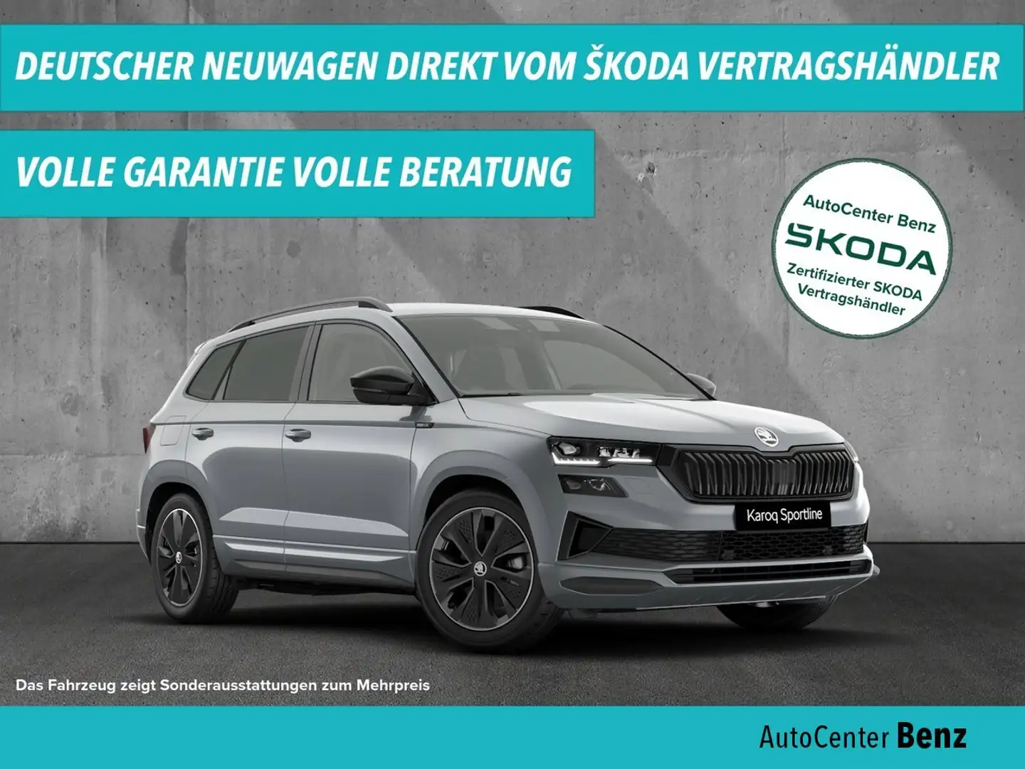 Skoda Karoq 1.5 TSI DSG SPORTLINE *AHK*NAVI*ACC*R.KAM* Klima Argent - 1
