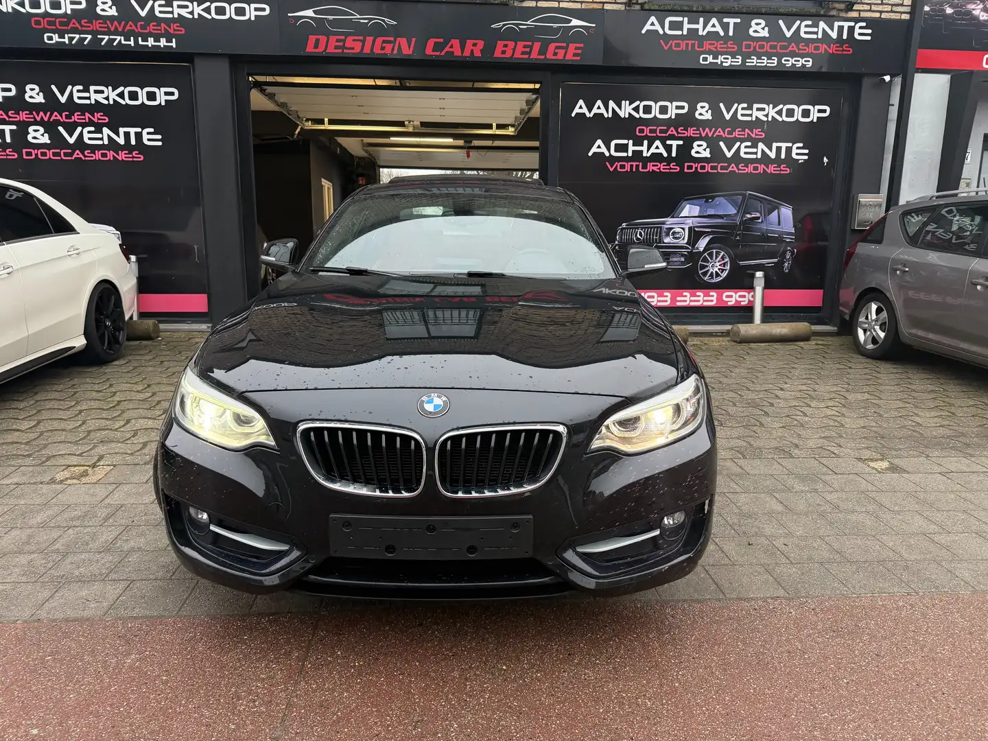 BMW 220 Coupé 220i Automatique Xenon Cuir Rouge Toit Ou Zwart - 2