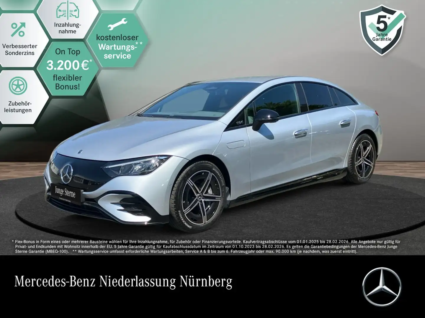 Mercedes-Benz EQE 300 AMG WideScreen LED Night Kamera PTS Sitzh Argent - 1