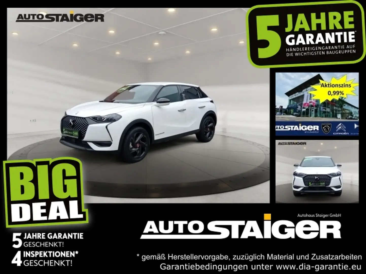 DS Automobiles DS 3 Crossback DS3 Crossback E-tense Performance Line + Navi Weiß - 1