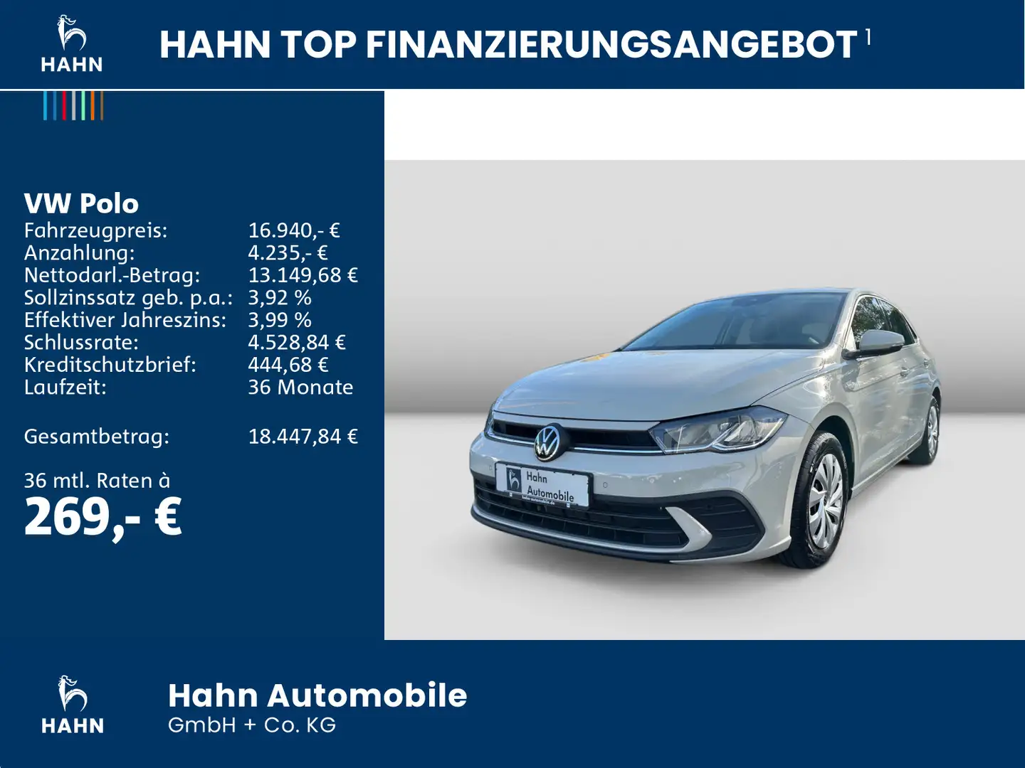Volkswagen Polo 1.0TSI Life LED Navi AHK ACC PDC DAB+ Grau - 2
