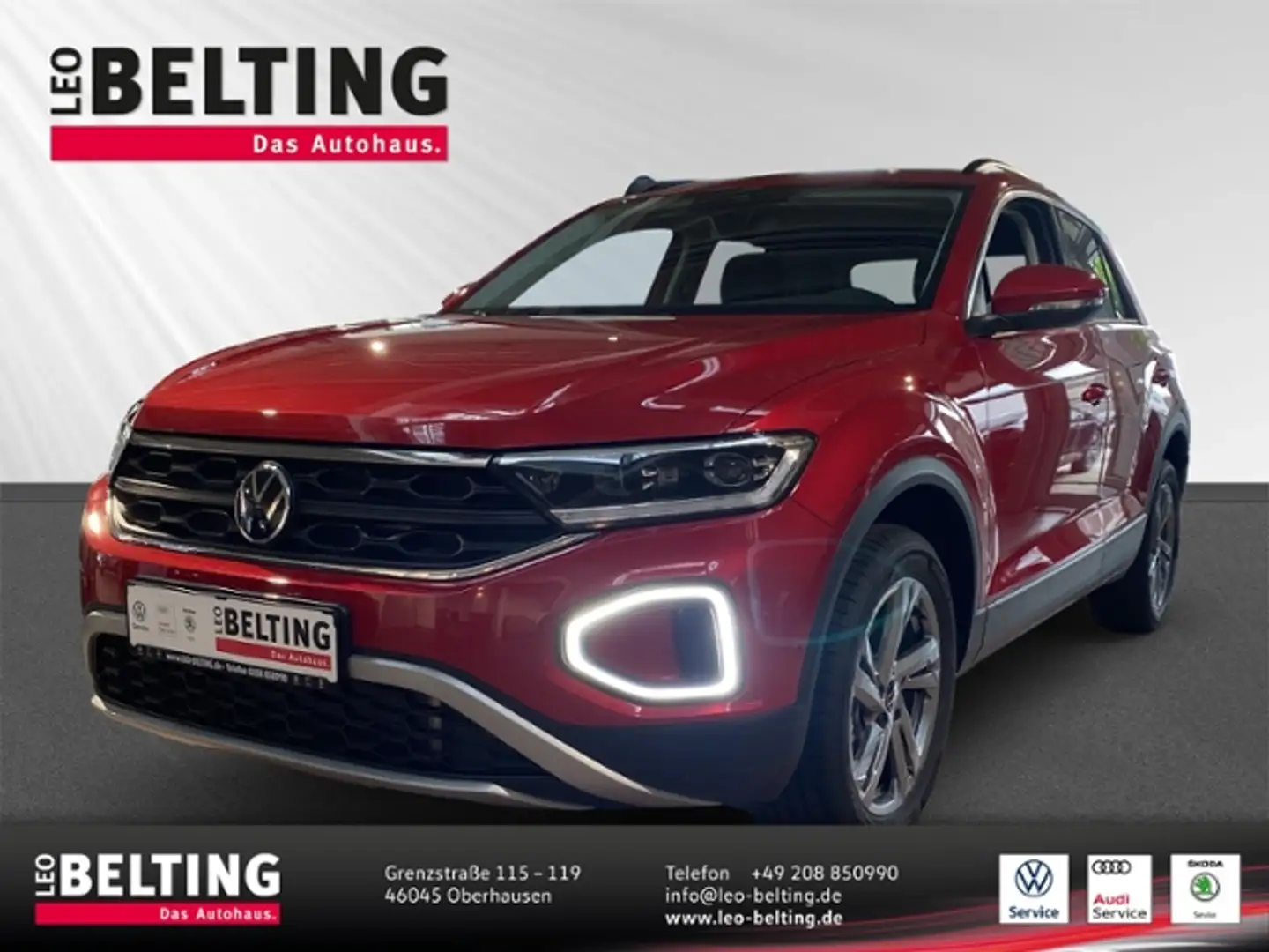 Volkswagen T-Roc Life 1.5 TSI DSG AHK Kamera Navi ACC KLIMA Rot - 1