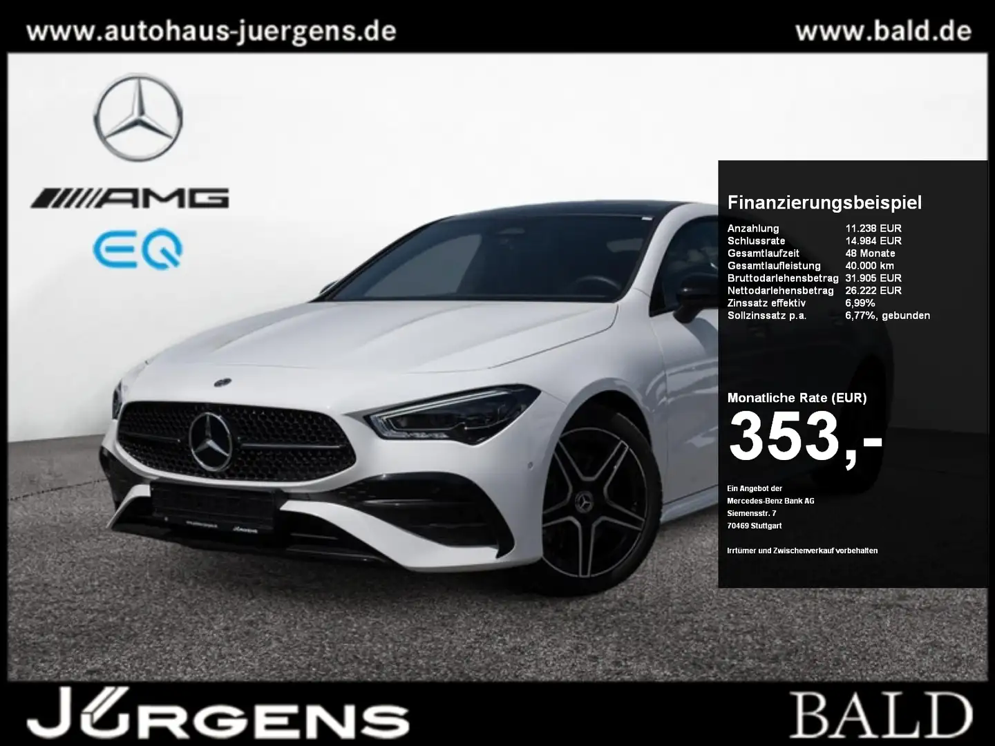 Mercedes-Benz CLA 200 Coupé AMG-Sport/MLB/360/Pano/Burm/Night Alb - 1