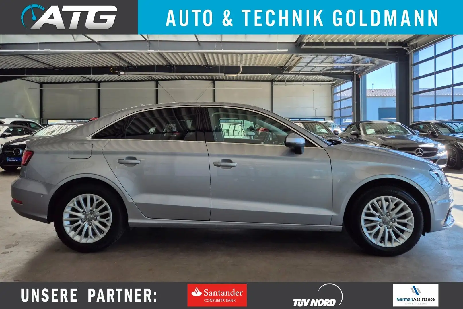 Audi A3 1.8 TFSI LIMOUSINE TEILLEDER NAVI SHZ AHK B&O Ezüst - 1