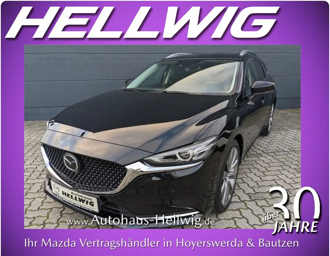 Mazda 6 Kombi 2.2l Sports-Line AHK Leder Bose GSD Navi Schwarz - 1