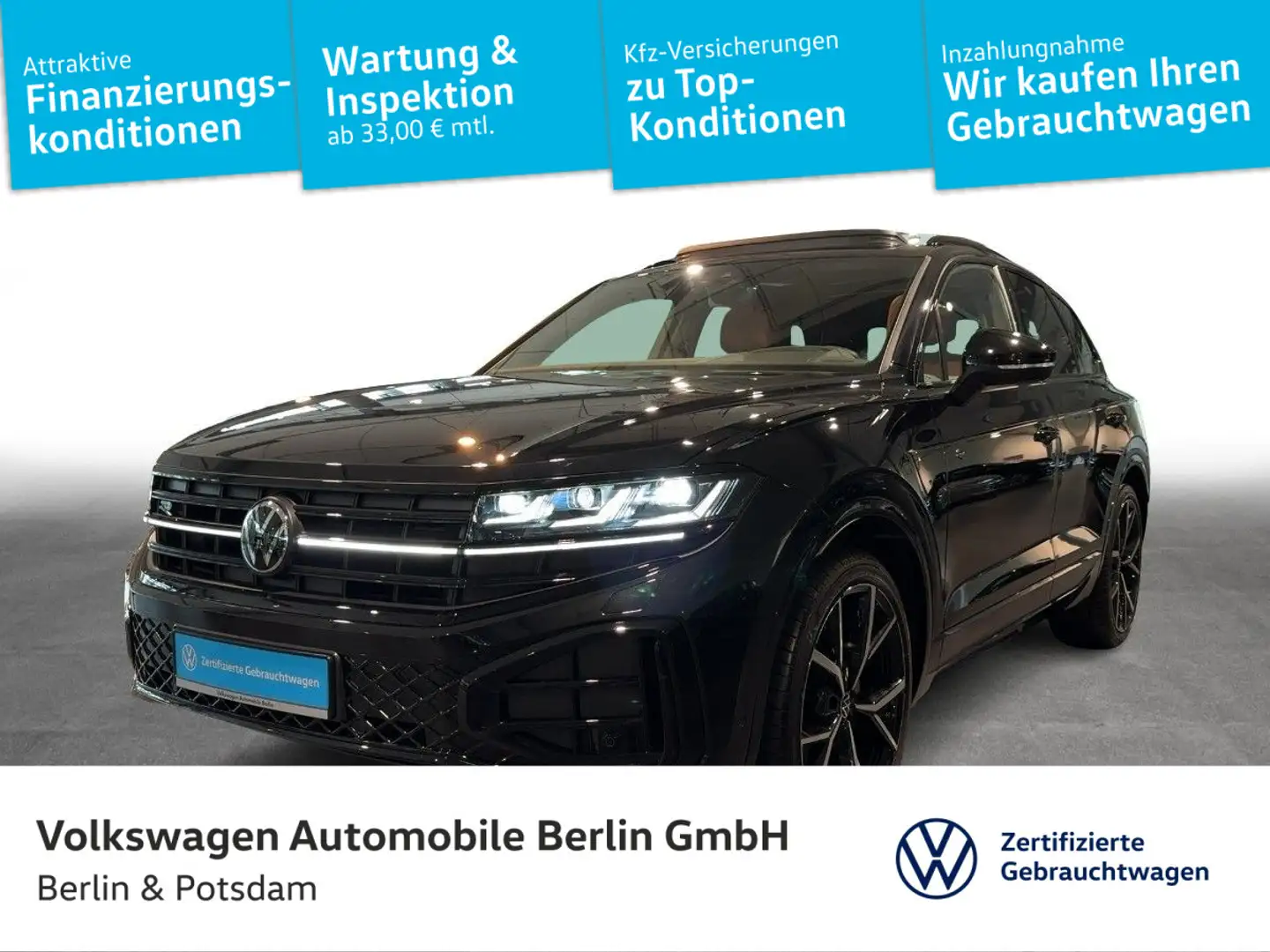 Volkswagen Touareg 3.0TDI DSG R-Line STHZG LUFT MASSAGE P-D Schwarz - 1