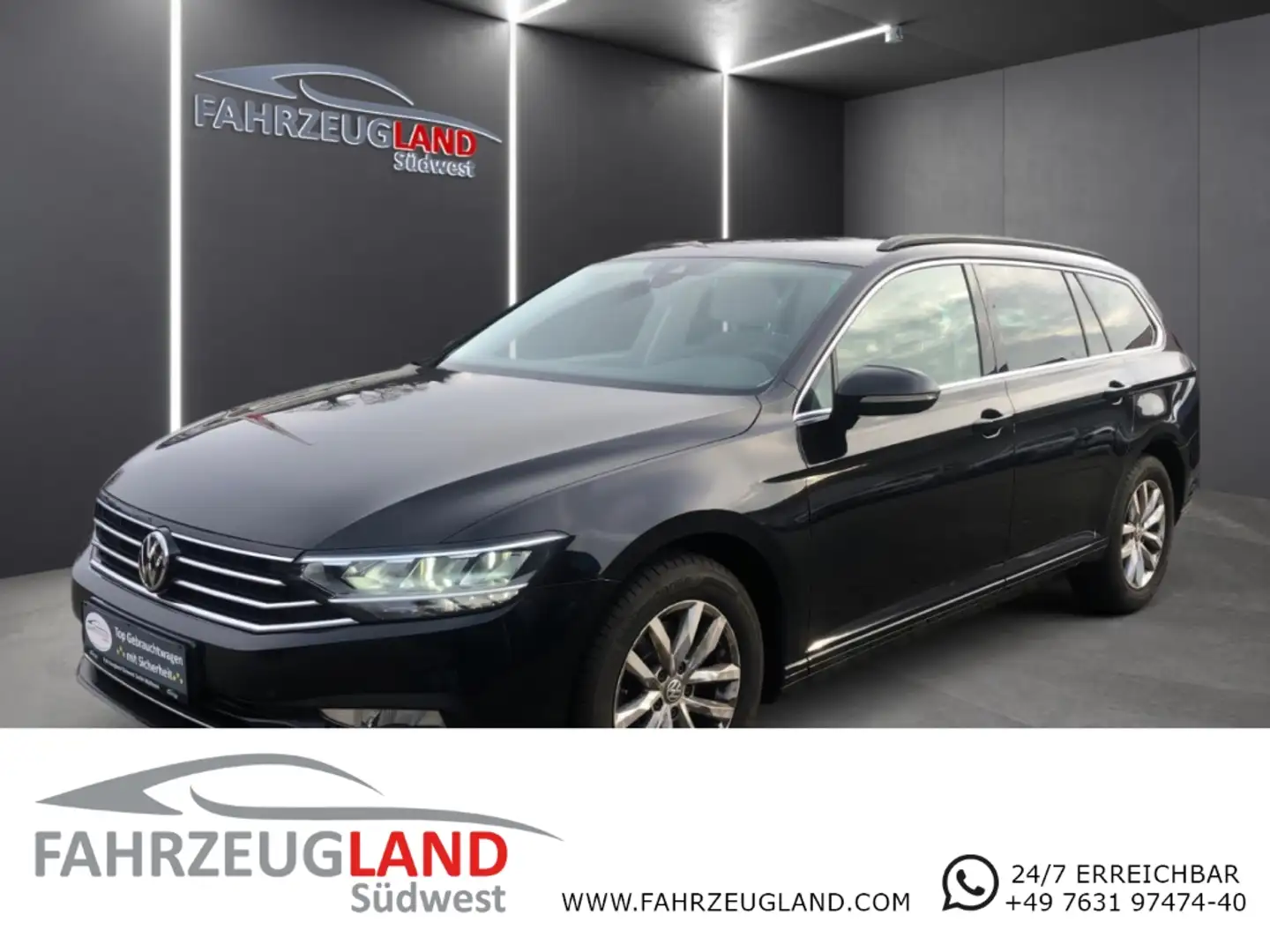 Volkswagen Passat Variant 1.5 DSG Business AHK-klappbar Navi LED Ergo-Sitz R Noir - 1