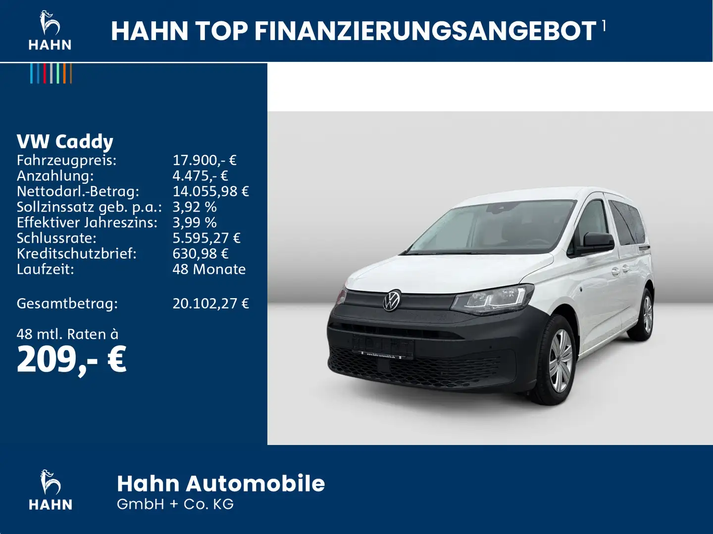 Volkswagen Caddy 2.0 TDI PDC Heckflügeltür Weiß - 2