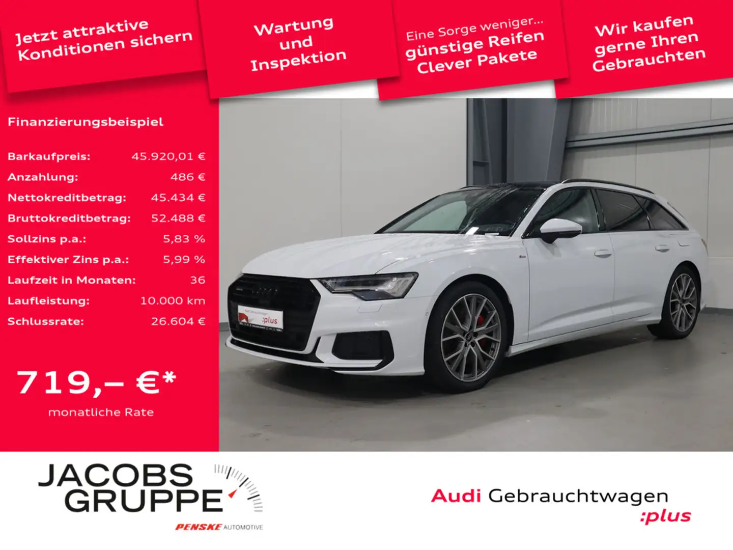 Audi A6 Avant 55 TFSI e quattro sport B&O*Pano*Matrix * Weiß - 1