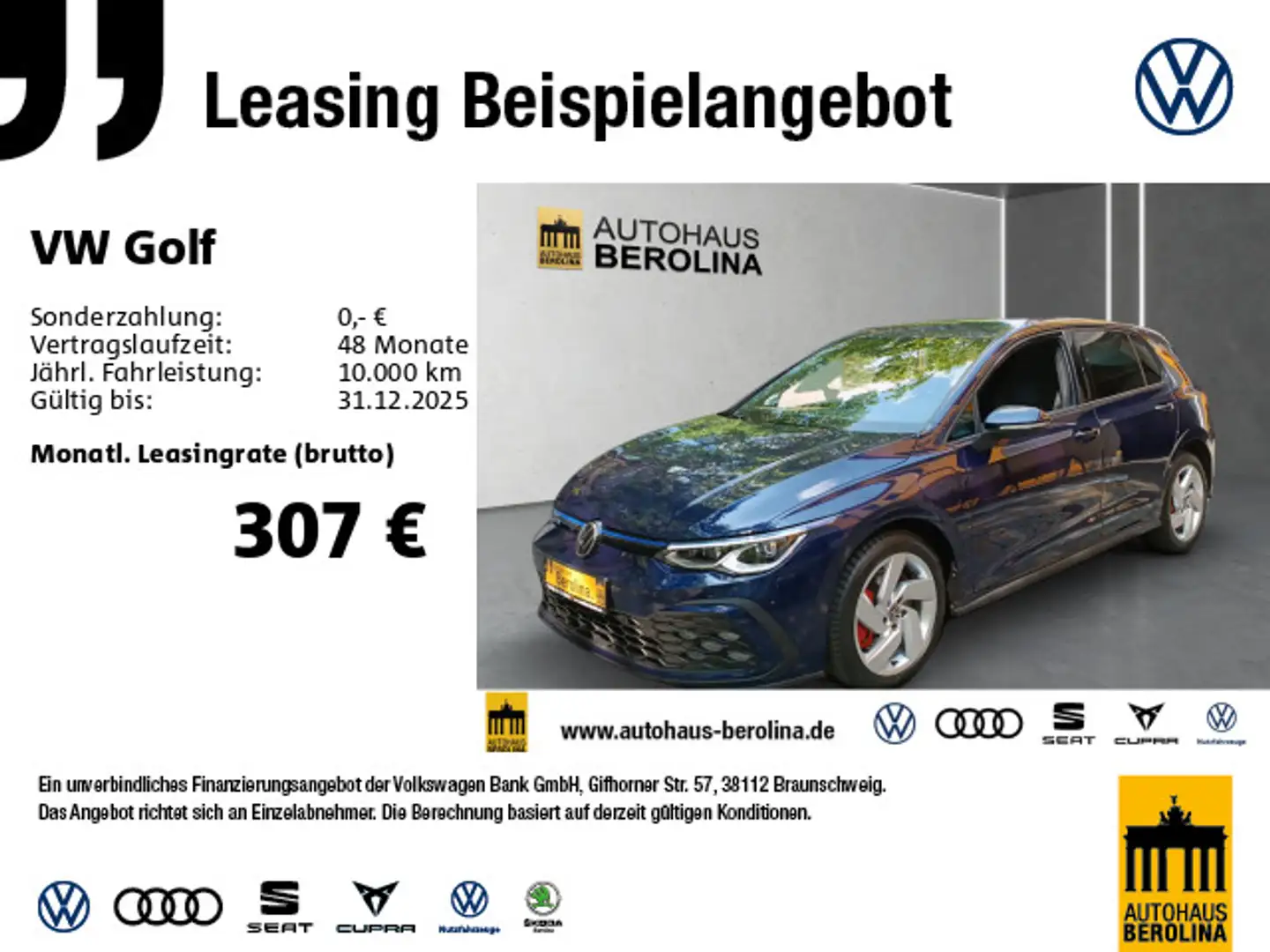 Volkswagen Golf GTE VIII 1.4 eHybrid GTE DSG *MATRIX*NAVI*ACC* Blauw - 1
