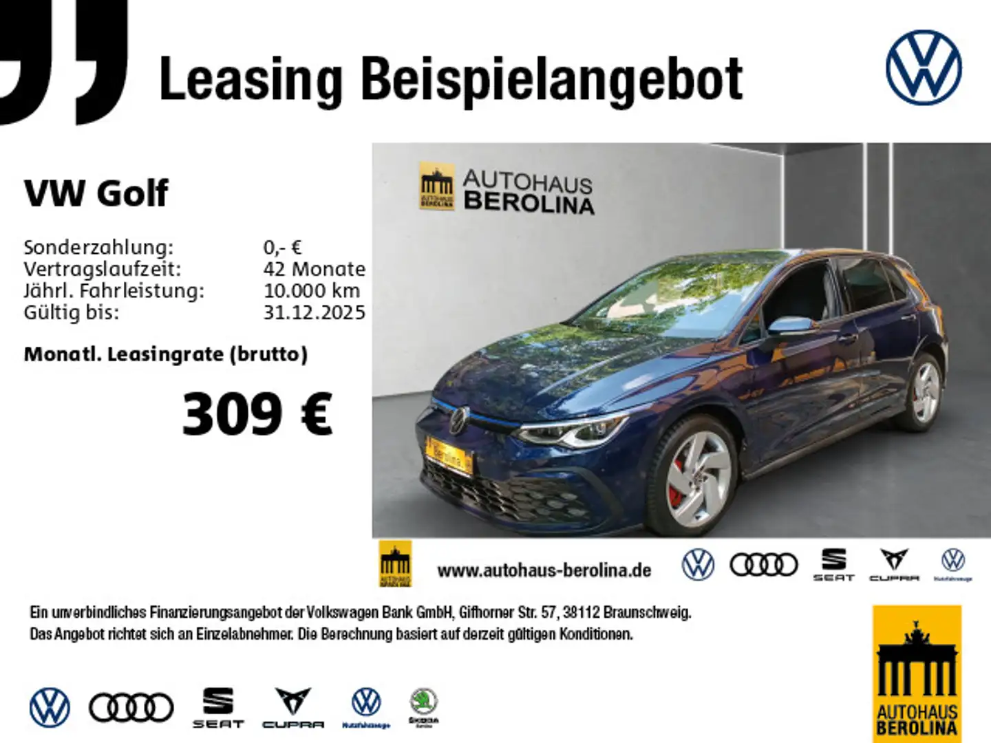 Volkswagen Golf GTE VIII 1.4 eHybrid GTE DSG *MATRIX*NAVI*ACC* Bleu - 1