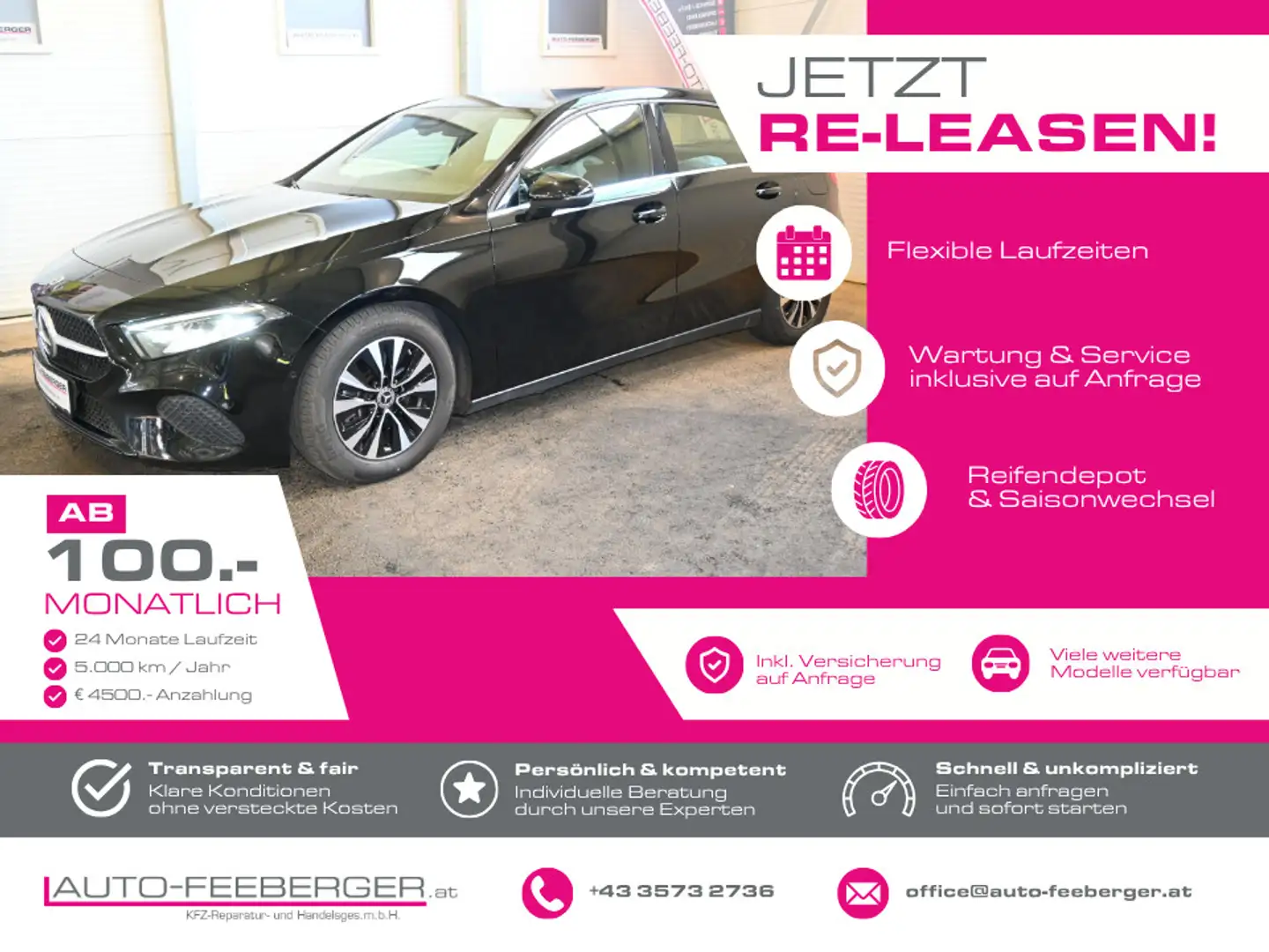Mercedes-Benz A 200 d ; LED, R-Kamera, Tempomat, Sitzhzg Schwarz - 1