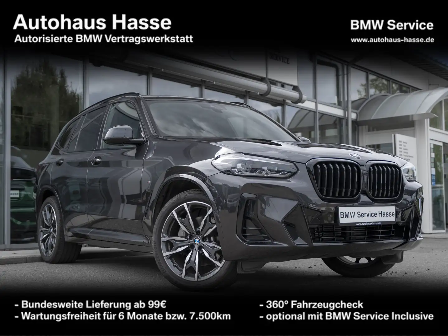 BMW X3 xDrive30d M-Sport +20Z PANO AHK elSITZ HUD DrAs Grau - 1