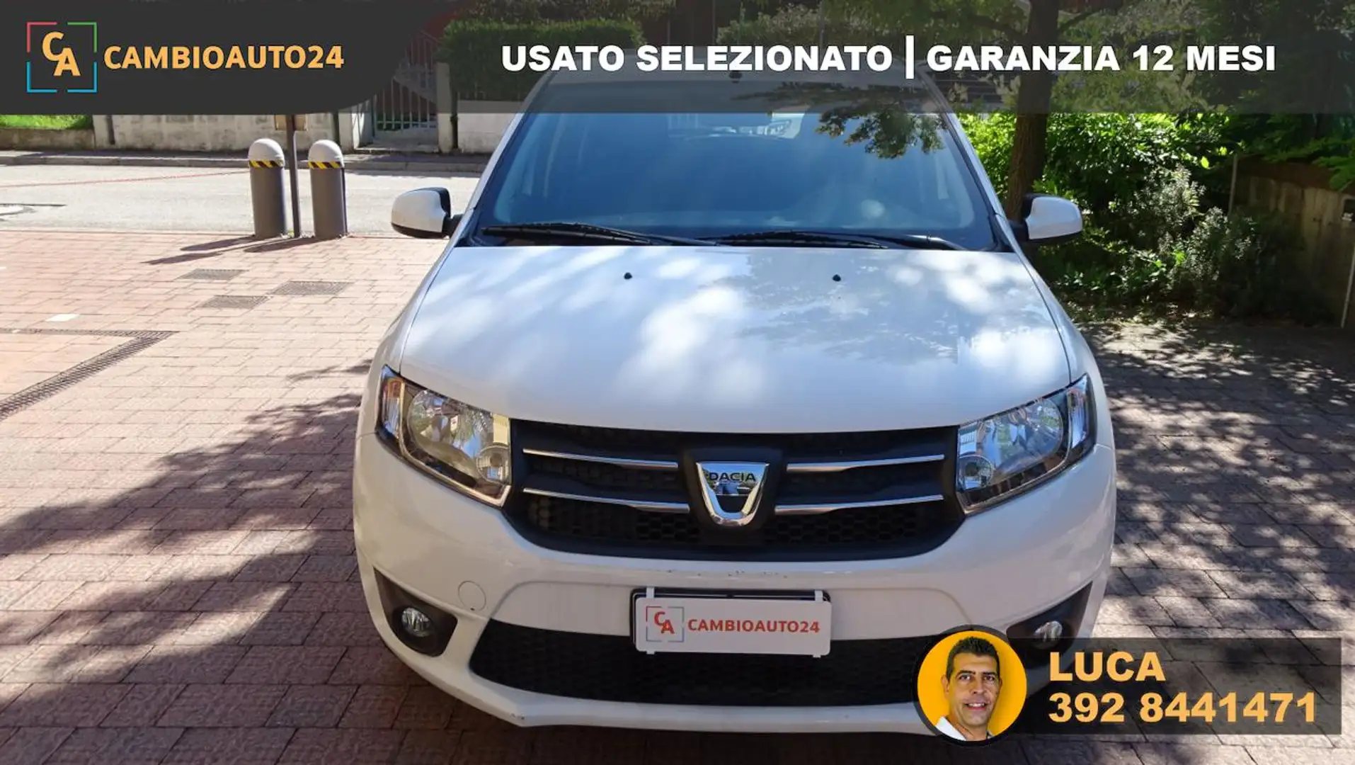 Dacia Sandero 1.2 75CVn cerchi in lega, Neopatentati, Garanzia.. Bianco - 1