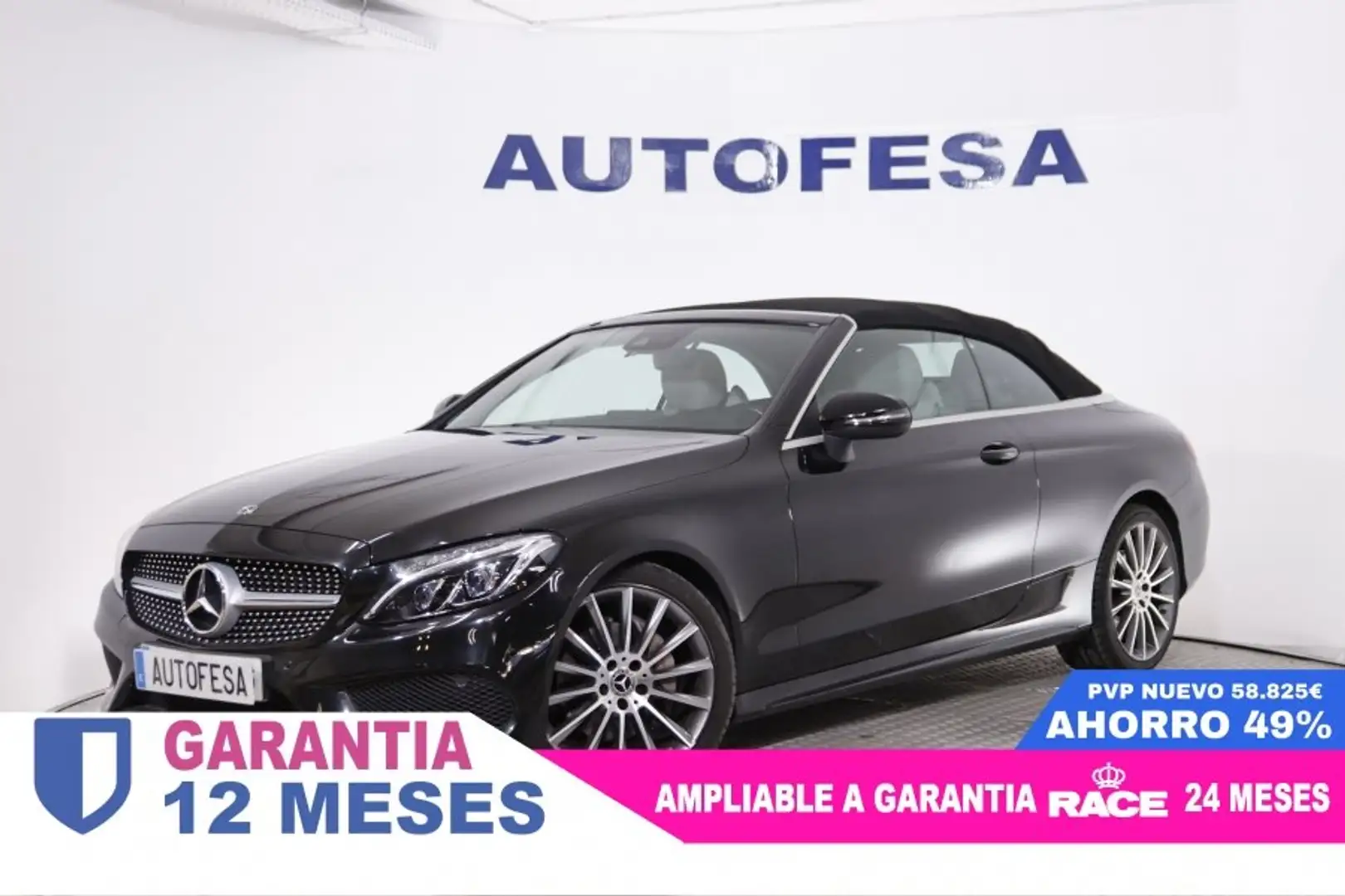 Mercedes-Benz C 220 220d 170cv Cabrio AMG Line #LIBRO, NAVY, CUERO, LE Noir - 2