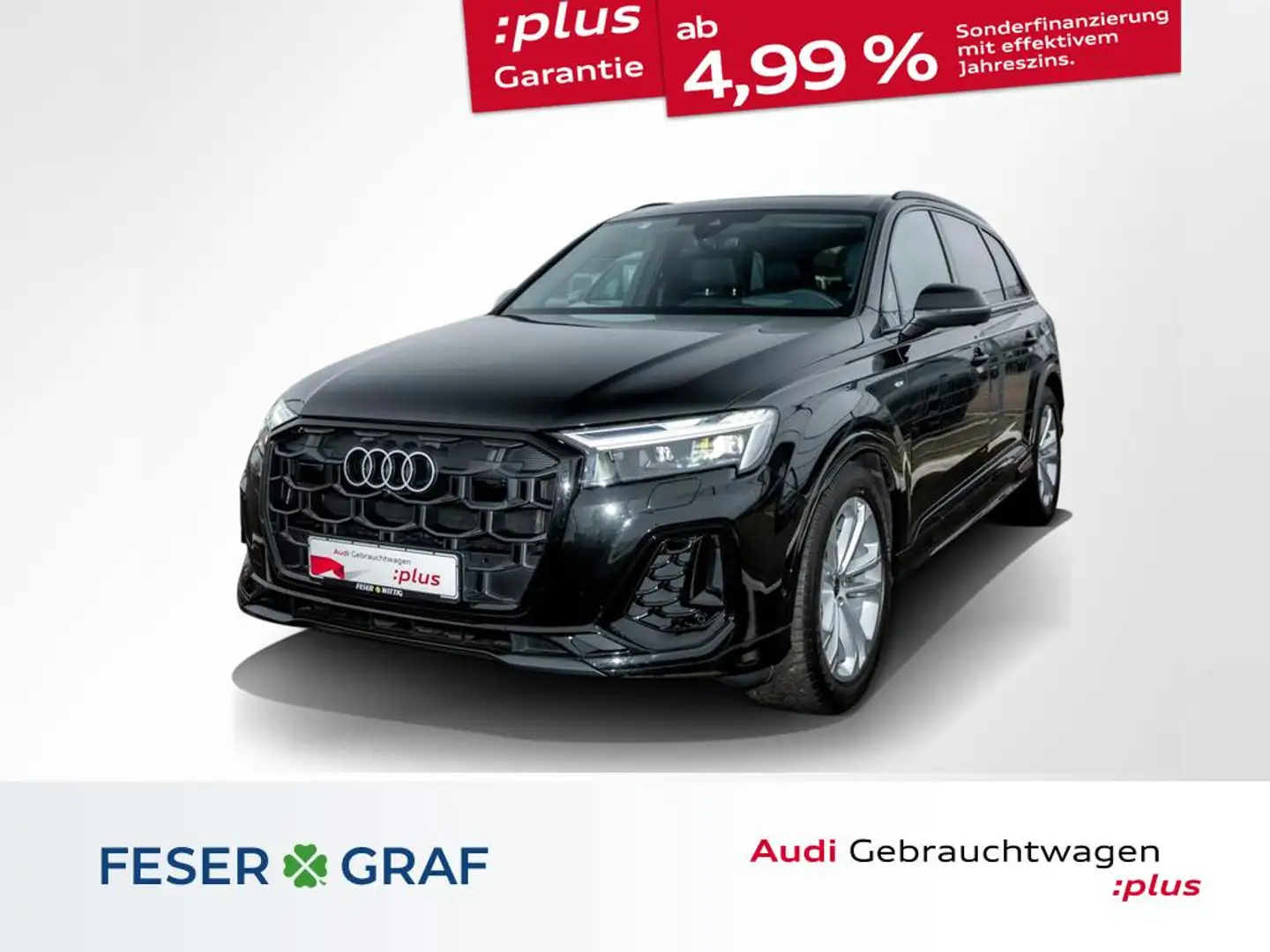 Audi Q7 50 TDI qu.S-line,Matrix,Pano,ad.Air,HuD,AHK Schwarz - 1