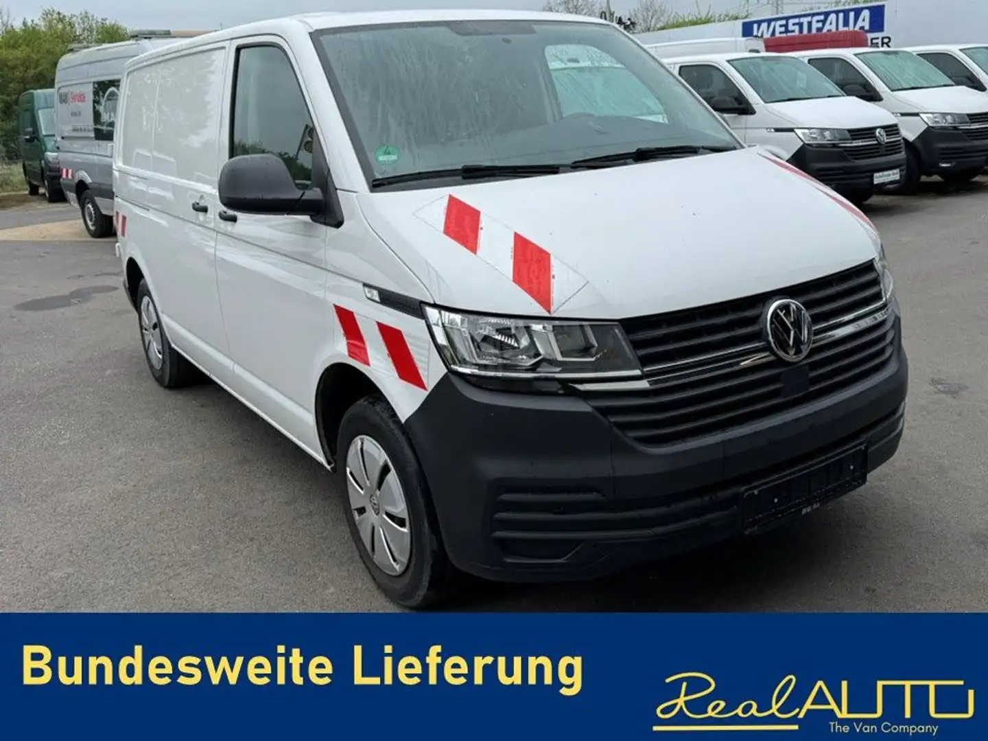 Volkswagen T6 Transporter 6.1 Kasten TDI AHK*Klima*Flügeltü Weiß - 1