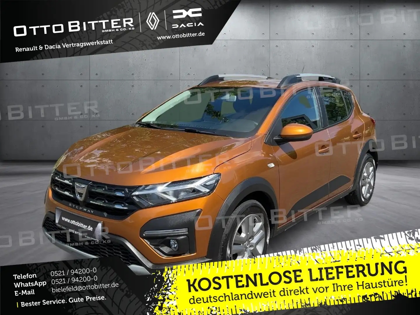 Dacia Sandero Stepway Comfort TCe100 ECO-G ANHÄNGERK Oranje - 1